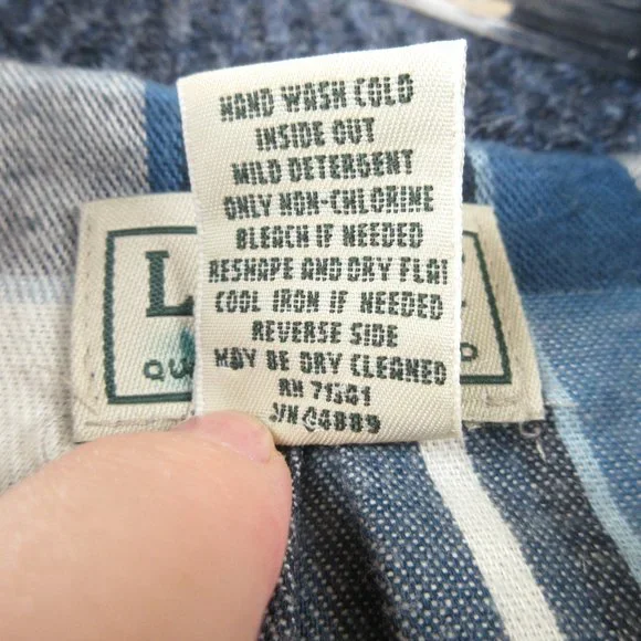 L.L. Bean Sweater Jacket Size M Zippered Flannel Lined - Picture 6 of 10